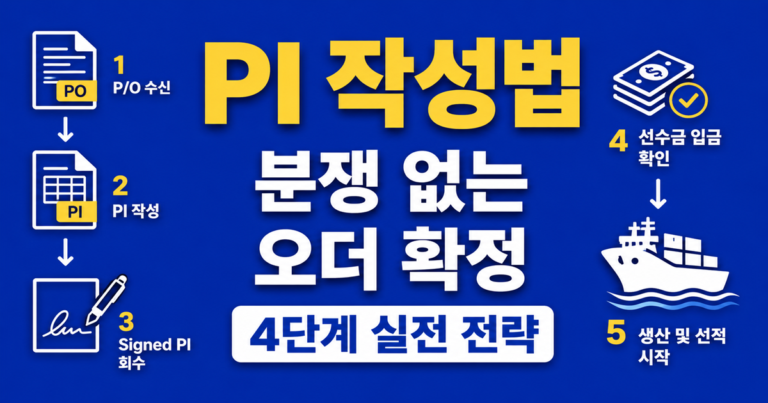 PI 작성법과 PO 수신 후 오더 확정 4단계