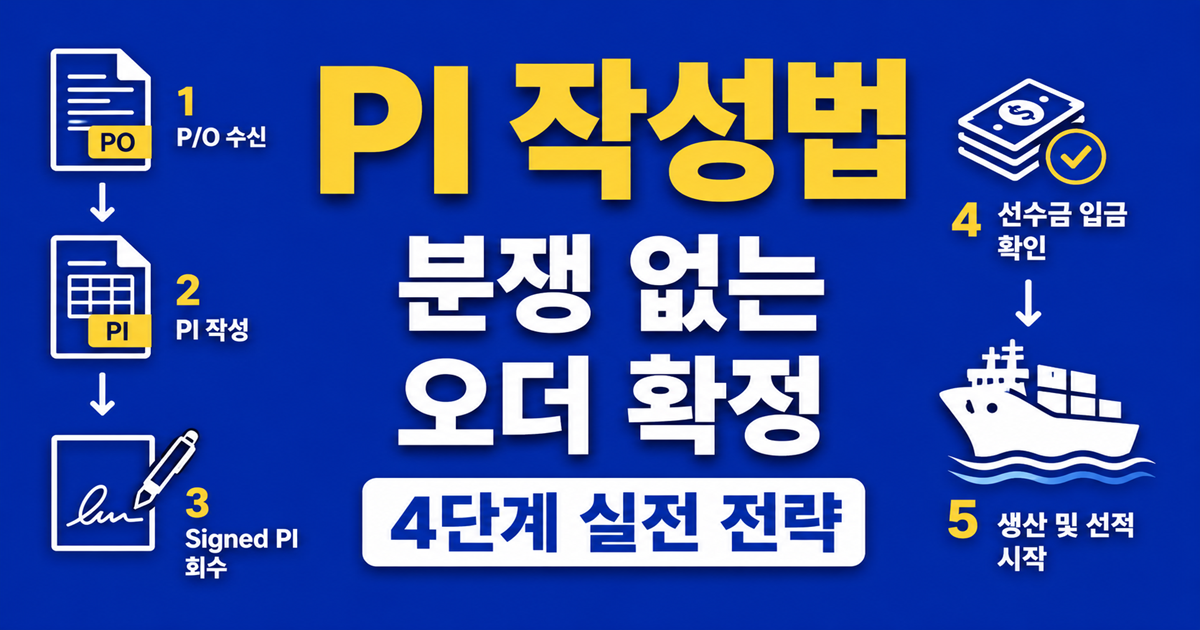 PI 작성법과 PO 수신 후 오더 확정 4단계